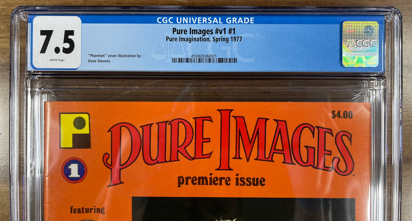 PURE IMAGES #v1 #1 CGC 7.5 - 1977 - "PHANTOM OF THE OPERA" COVER BY DAVE STEVENS - HIGHEST GRADED BLUE LABEL - TOP POP