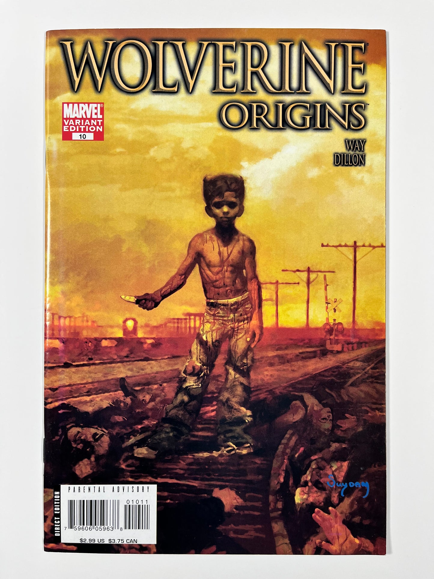 WOLVERINE ORIGINS #10 - ARTHUR SUYDAM VARIANT - 2007 - VF - 1ST APPEARANCE OF DAKEN - MARVEL COMICS
