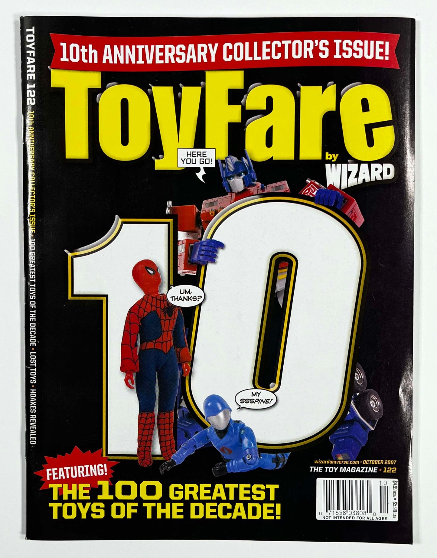 TOYFARE #122 - OCTOBER 2007 - 100 GREATEST TOYS OF THE DECADE - MAGAZINE - TOYS & ACTION FIGURES