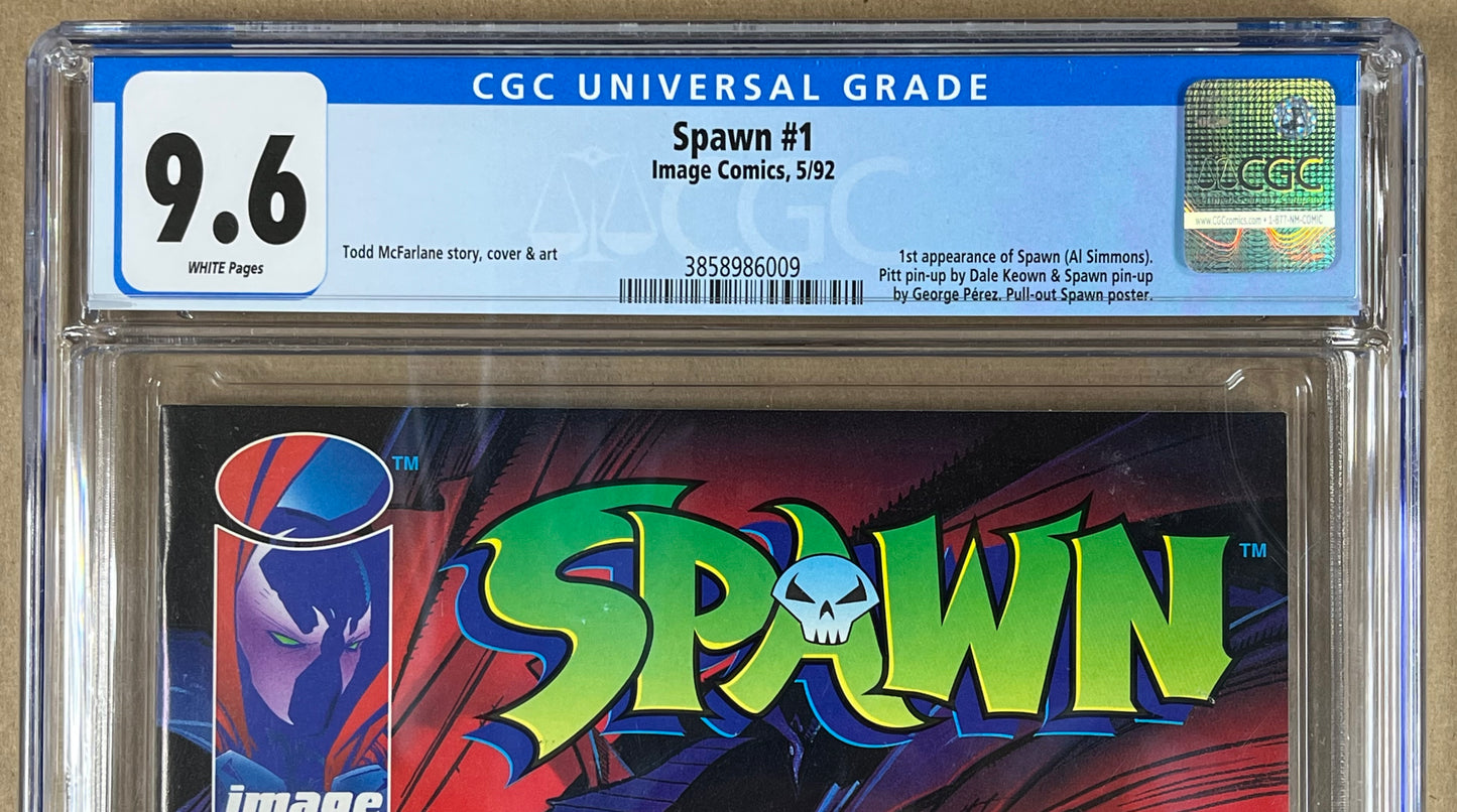 SPAWN #1 CGC 9.6 - 1992 - 1ST APPEARANCE OF SPAWN (AL SIMMONS) - IMAGE COMICS - TODD McFARLANE