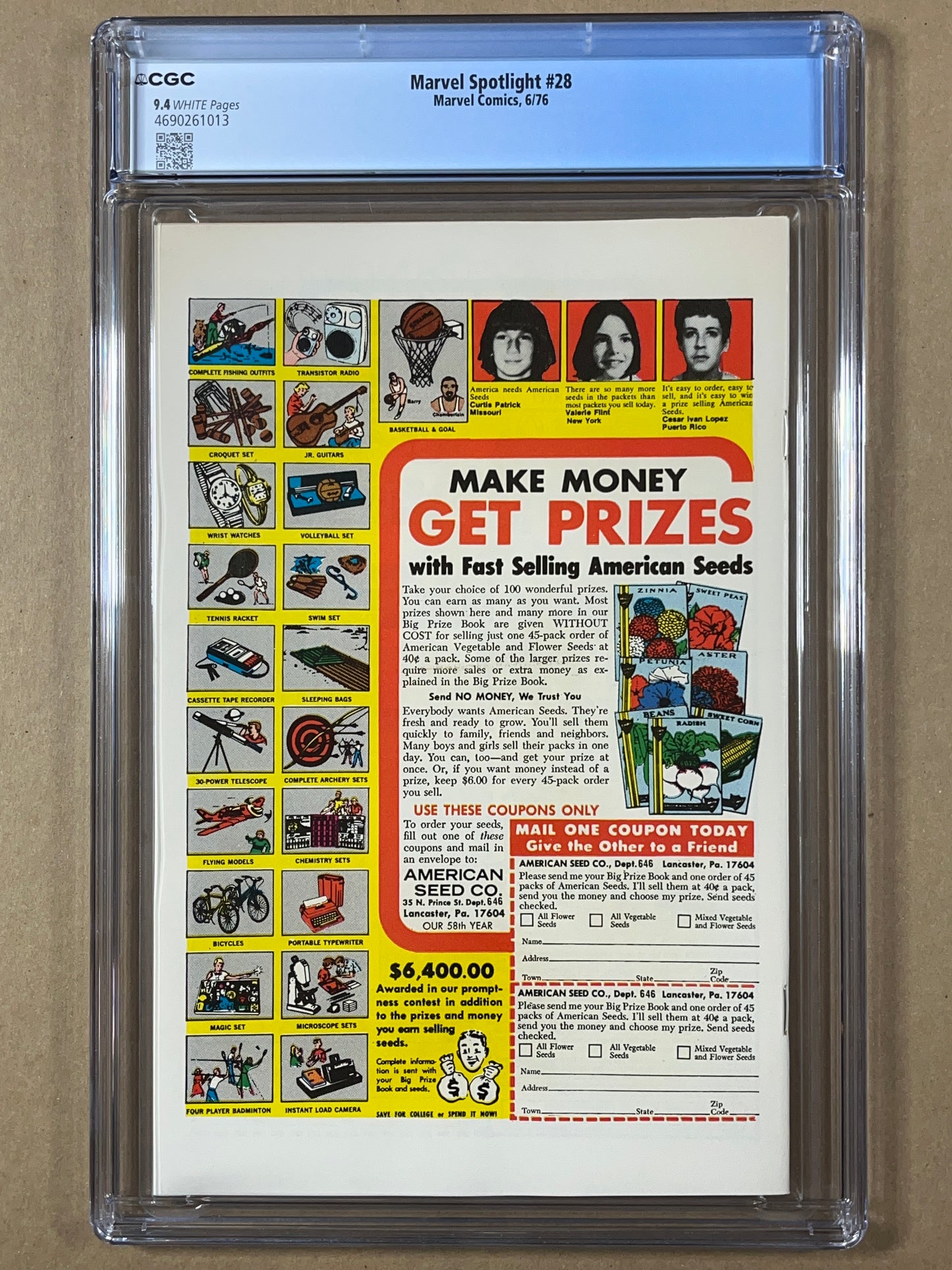 MARVEL SPOTLIGHT #28 - CGC 9.4 - 1ST SOLO MOON KNIGHT STORY - 1976 - HIGH GRADE
