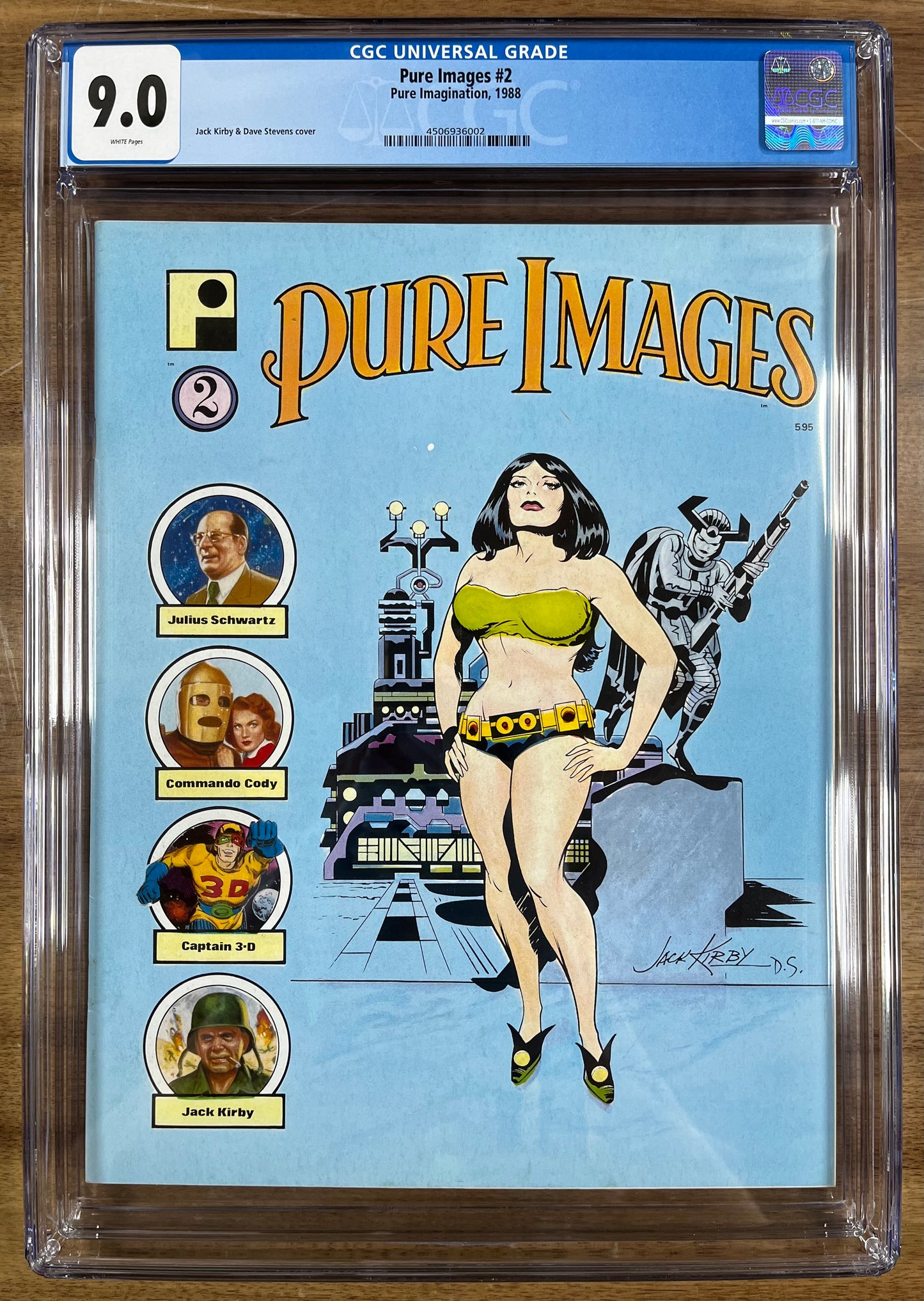 PURE IMAGES #2 CGC 9.0 - 1988 - RARE JACK KIRBY & DAVE STEVENS COVER - HIGHEST GRADED - TOP POP