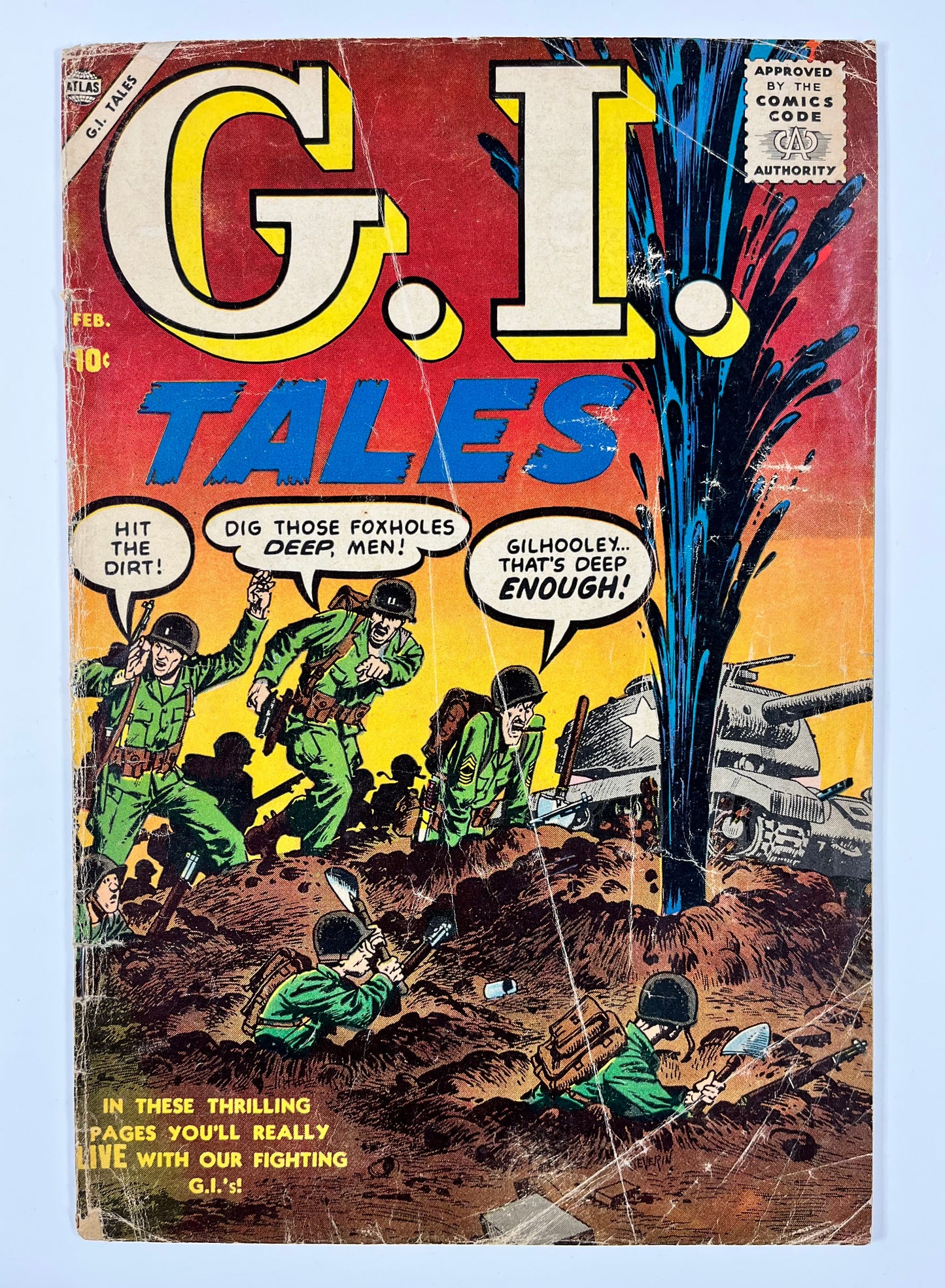 G.I. TALES #4 - 1957 - GD- - WAR COMICS - SILVER AGE - ATLAS - MARVEL COMICS