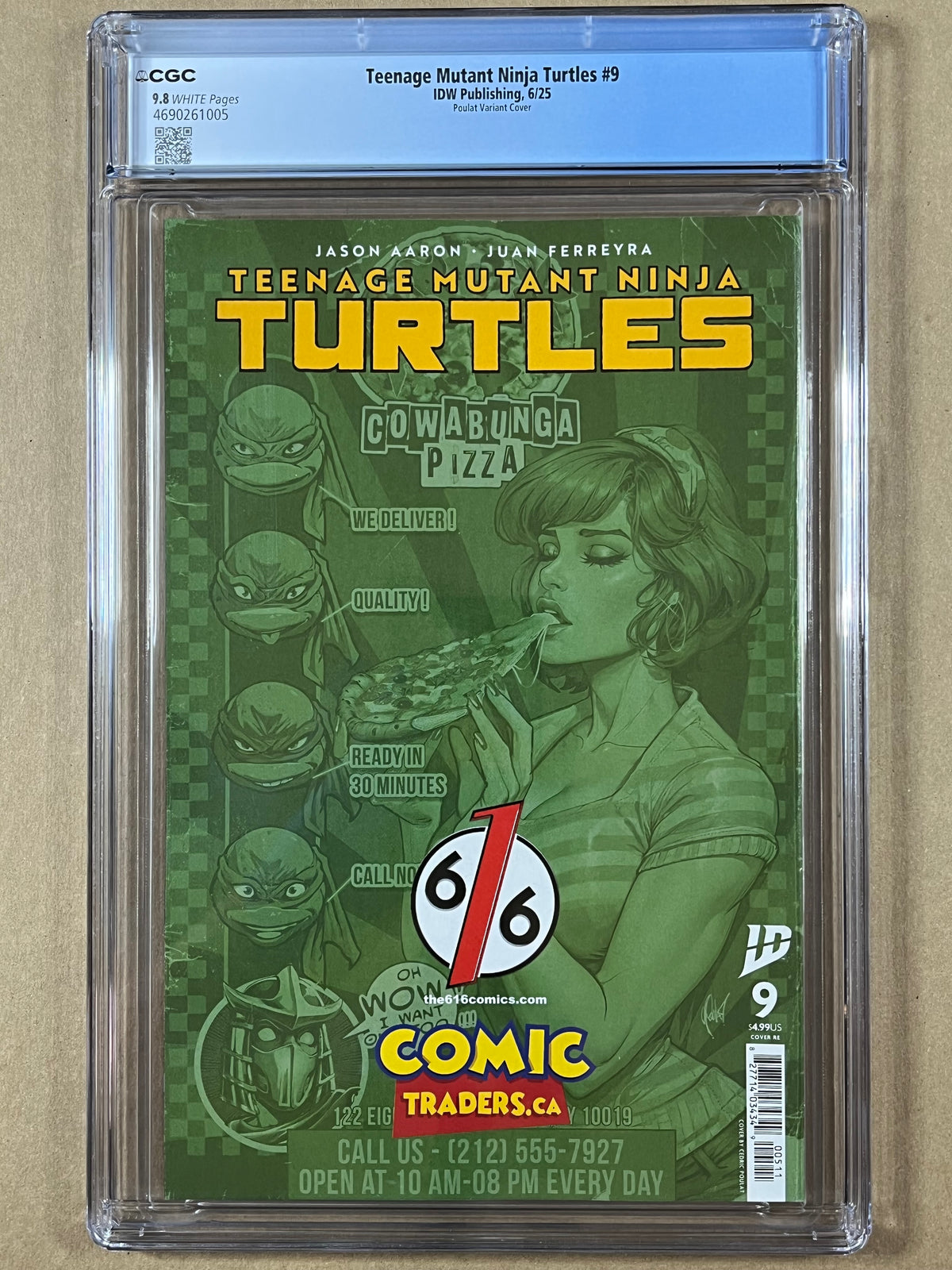 TEENAGE MUTANT NINJA TURTLES #9 CGC 9.8 - POULAT VARIANT - 2025 - HIGH GRADE