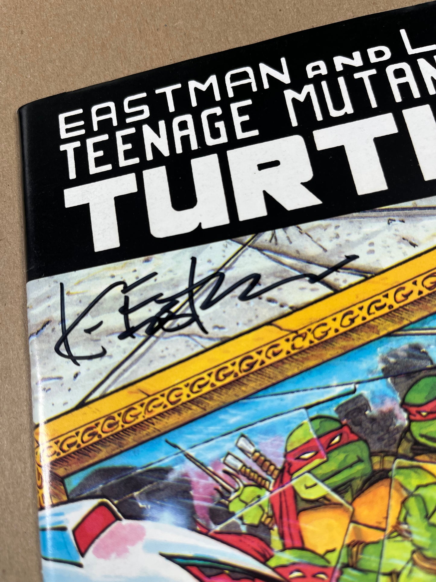 TEENAGE MUTANT NINJA TURTLES #3 - 2ND PRINT - SIGNED BY KEVIN EASTMAN W/ COA - MIRAGE