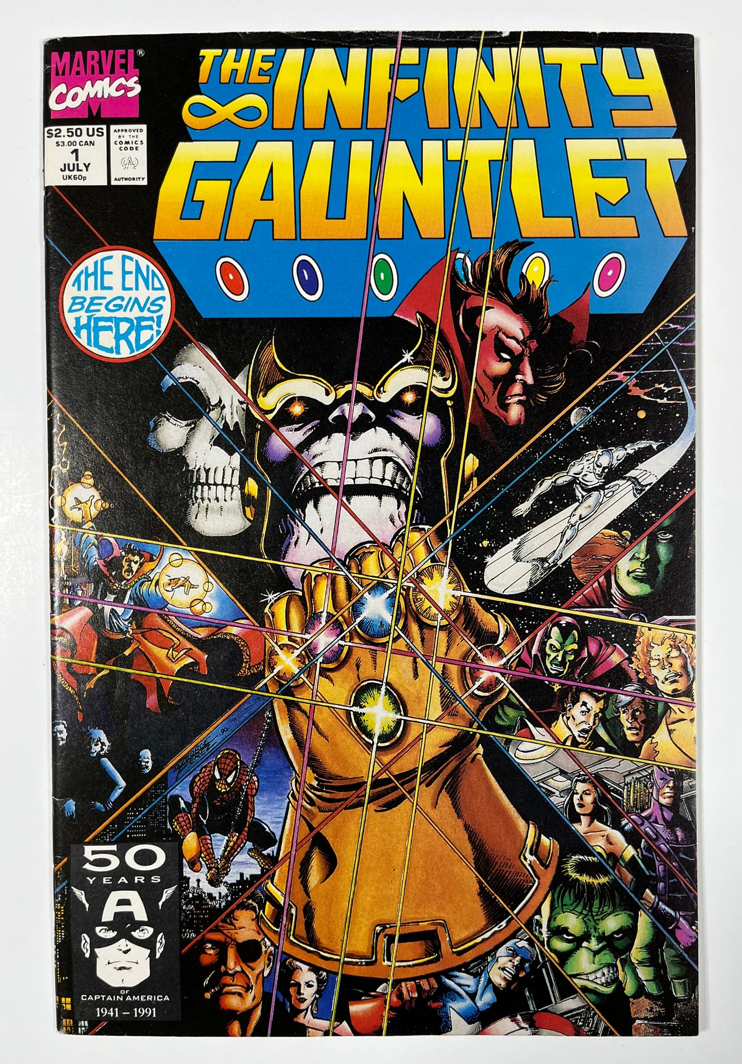 INFINITY GAUNTLET #1 - 1991 - FN+ - GEORGE PEREZ - JIM STARLIN - THANOS