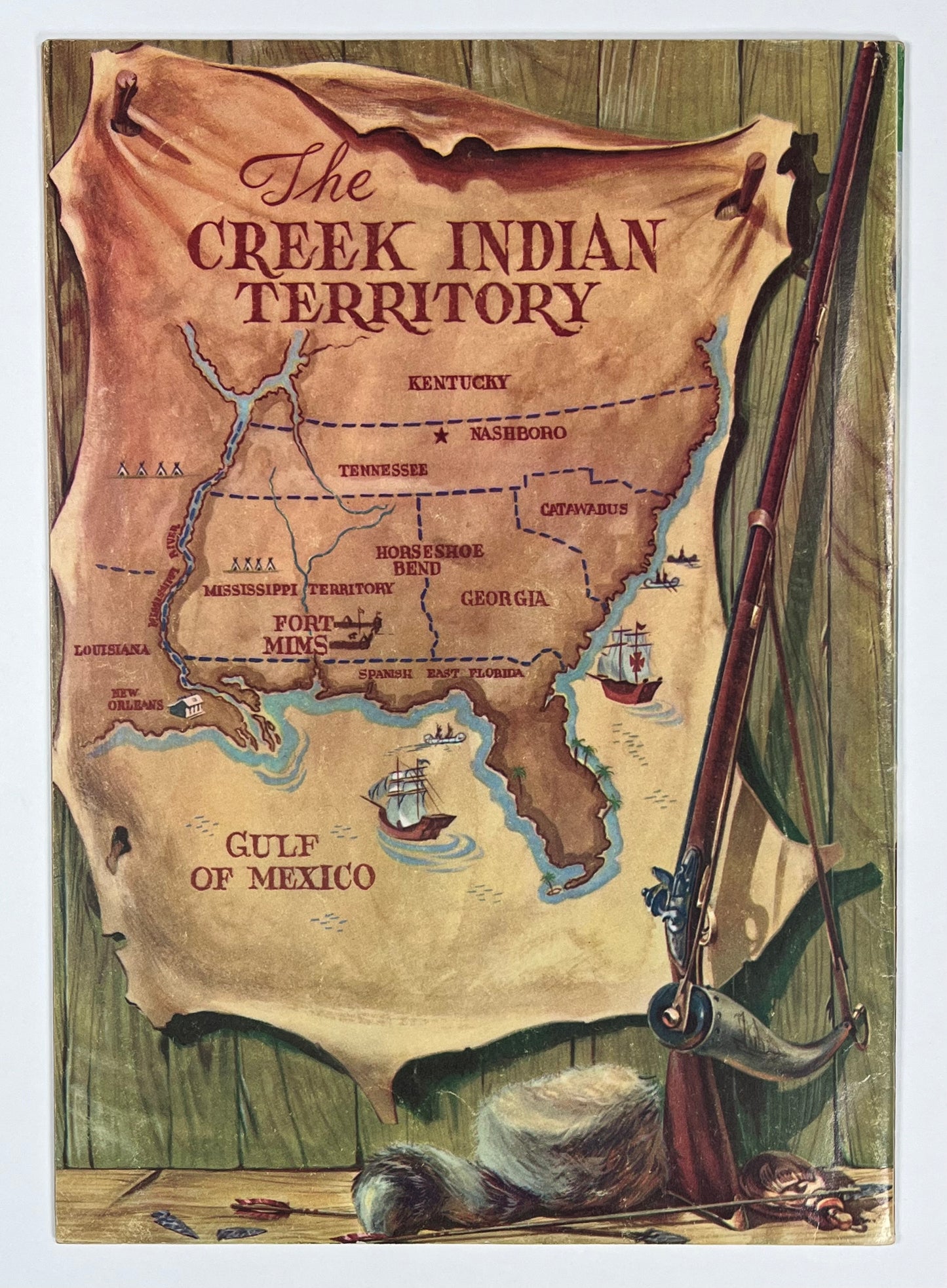 FOUR COLOR #631 - 1955 - VG/FN - WALT DISNEY'S DAVY CROCKETT INDIAN FIGHTER - GOLDEN AGE - DELL COMICS