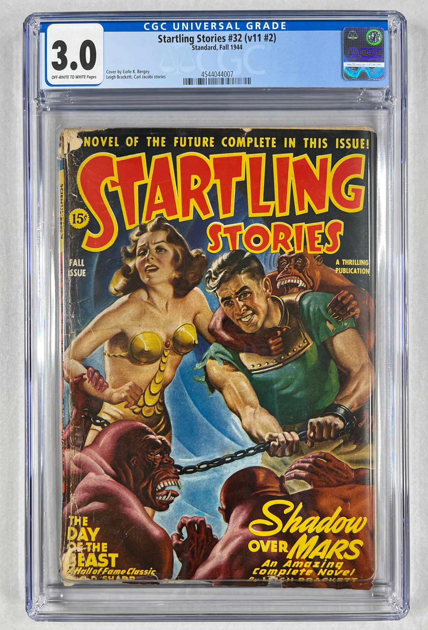 STARTLING STORIES #32 (v11 #2) CGC 3.0 - 1944 - EARLE K. BERGEY COVER - STANDARD - GOLDEN AGE - PULP MAGAZINE