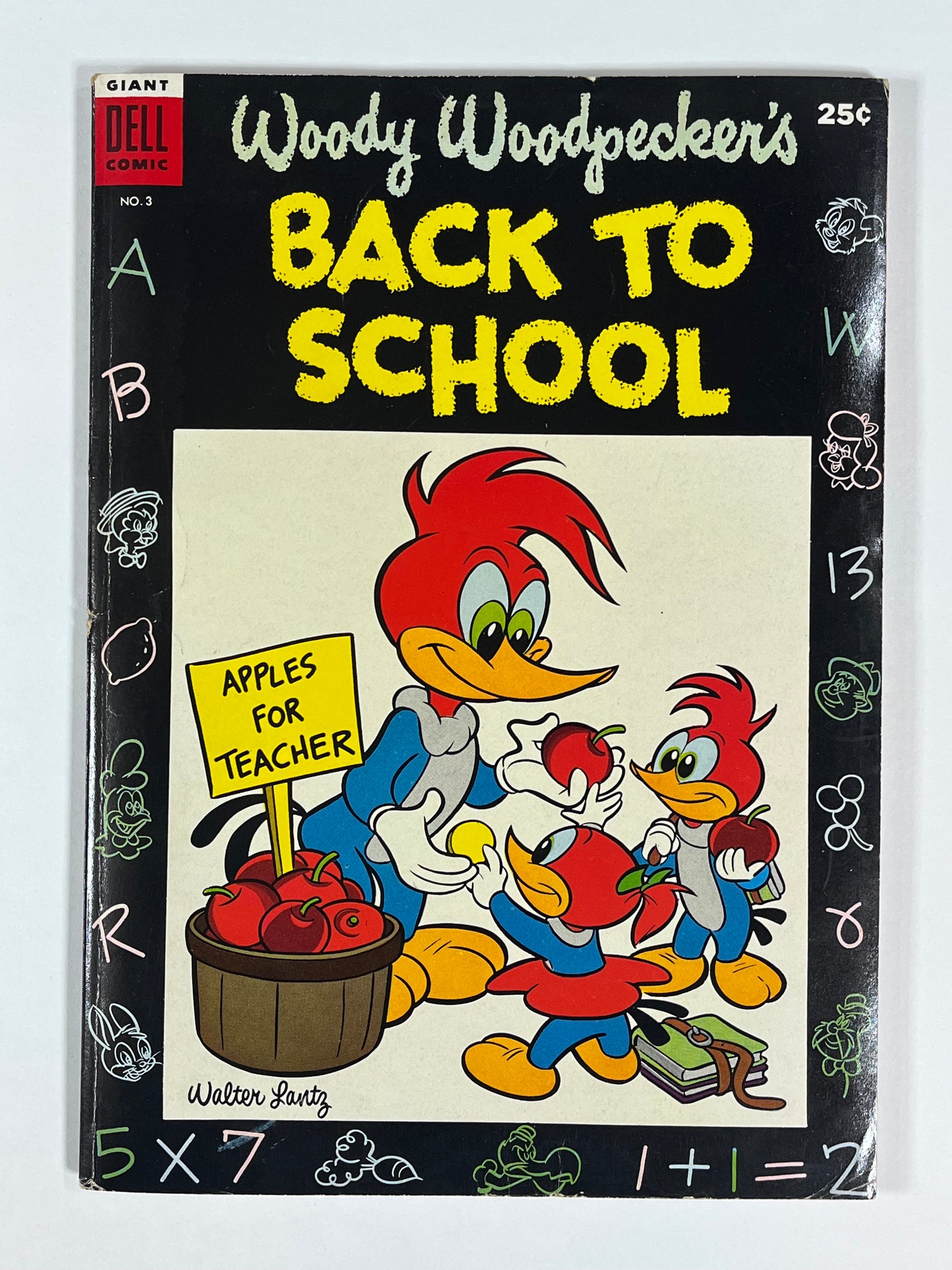 WALTER LANTZ WOODY WOODPECKER'S BACK TO SCHOOL #3 - 1954 - VG/FN - GOLDEN AGE - DELL COMICS
