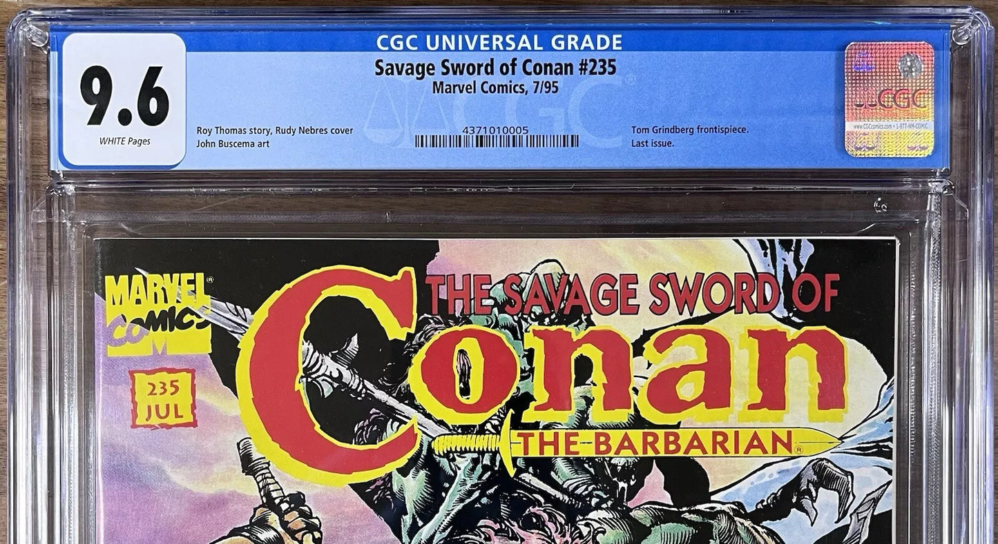 SAVAGE SWORD OF CONAN #235 CGC 9.6 - 1995 - LAST ISSUE - LOW PRINT RUN - HTF