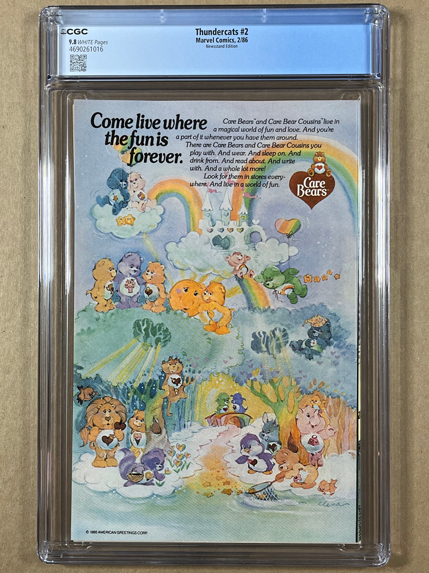 THUNDERCATS #2 - CGC 9.8 - NEWSSTAND EDITION - 1986 - HIGHEST GRADED