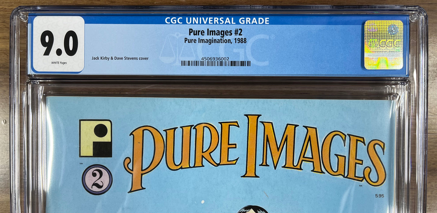PURE IMAGES #2 CGC 9.0 - 1988 - RARE JACK KIRBY & DAVE STEVENS COVER - HIGHEST GRADED - TOP POP