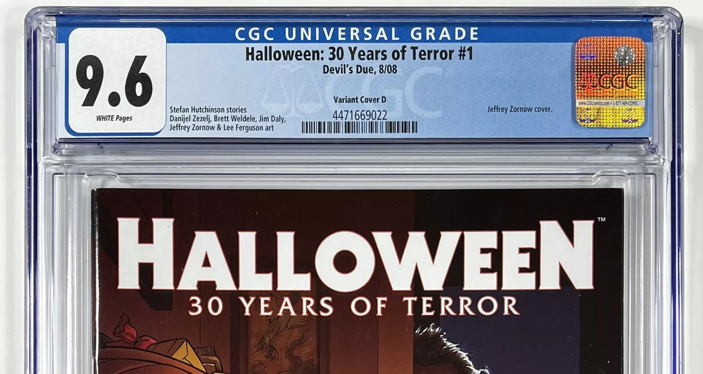 HALLOWEEN: 30 YEARS OF TERROR #1 CGC 9.6 - 2008 - RI JEFFREY ZORNOW VARIANT COVER D