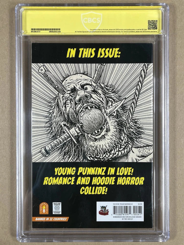 RED ROOM: TRIGGER WARNINGS #2 CBCS 9.6 - ANTLEY VARIANT - SIGNED BY ED PISKOR