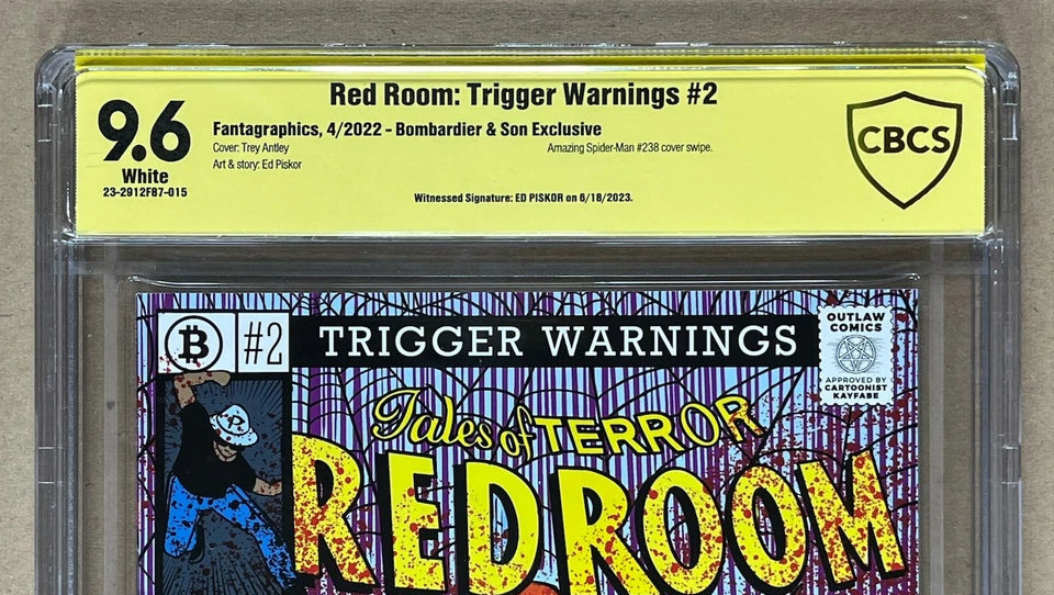 RED ROOM: TRIGGER WARNINGS #2 CBCS 9.6 - ANTLEY VARIANT - SIGNED BY ED PISKOR