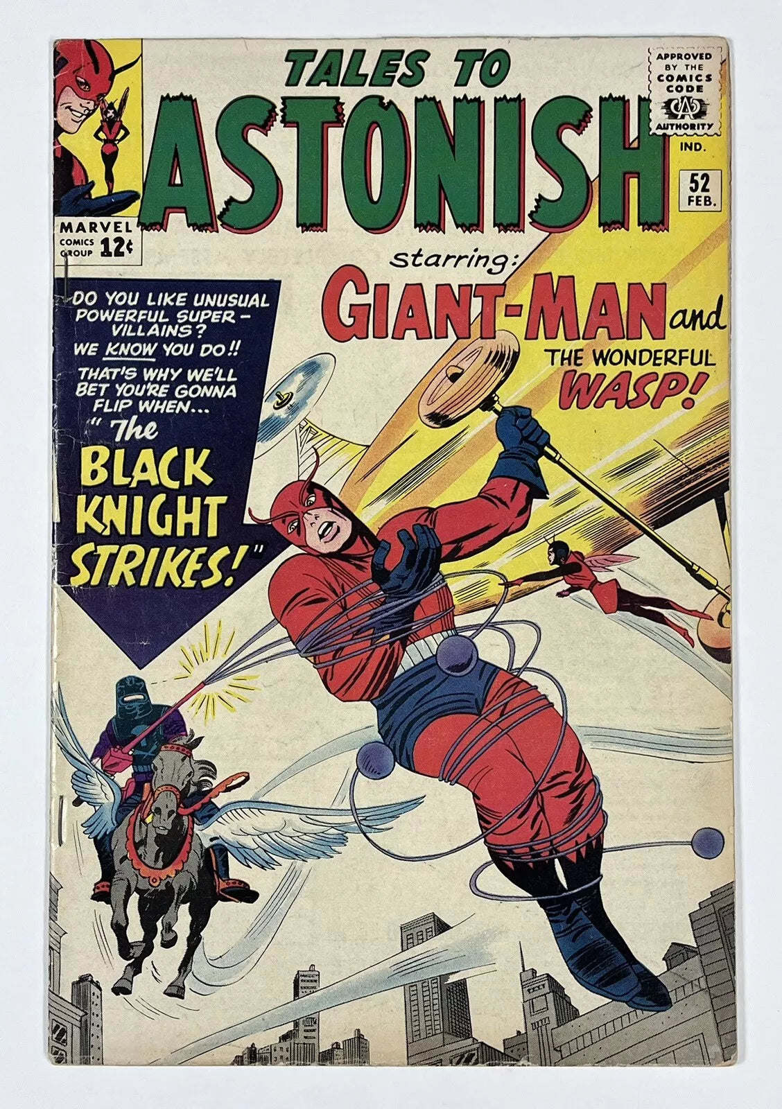 TALES TO ASTONISH #52 - 1964 - VG+ - 1ST APPEARANCE OF BLACK KNIGHT - SILVER AGE
