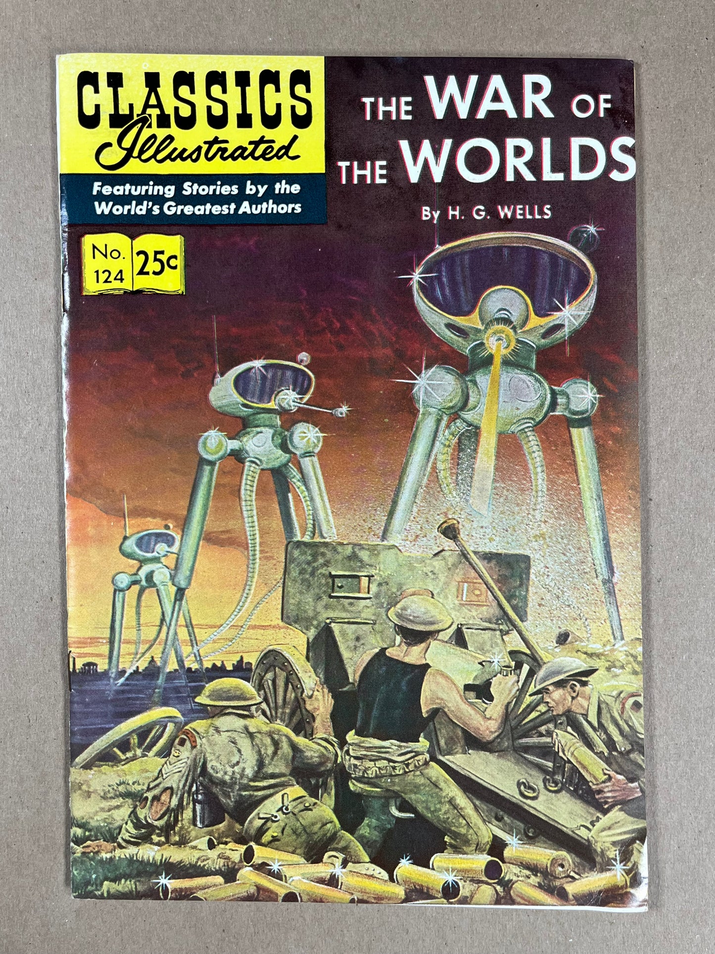 CLASSICS ILLUSTRATED #124 HRN 169 - FN+ - THE WAR OF THE WORLDS - GILBERTON