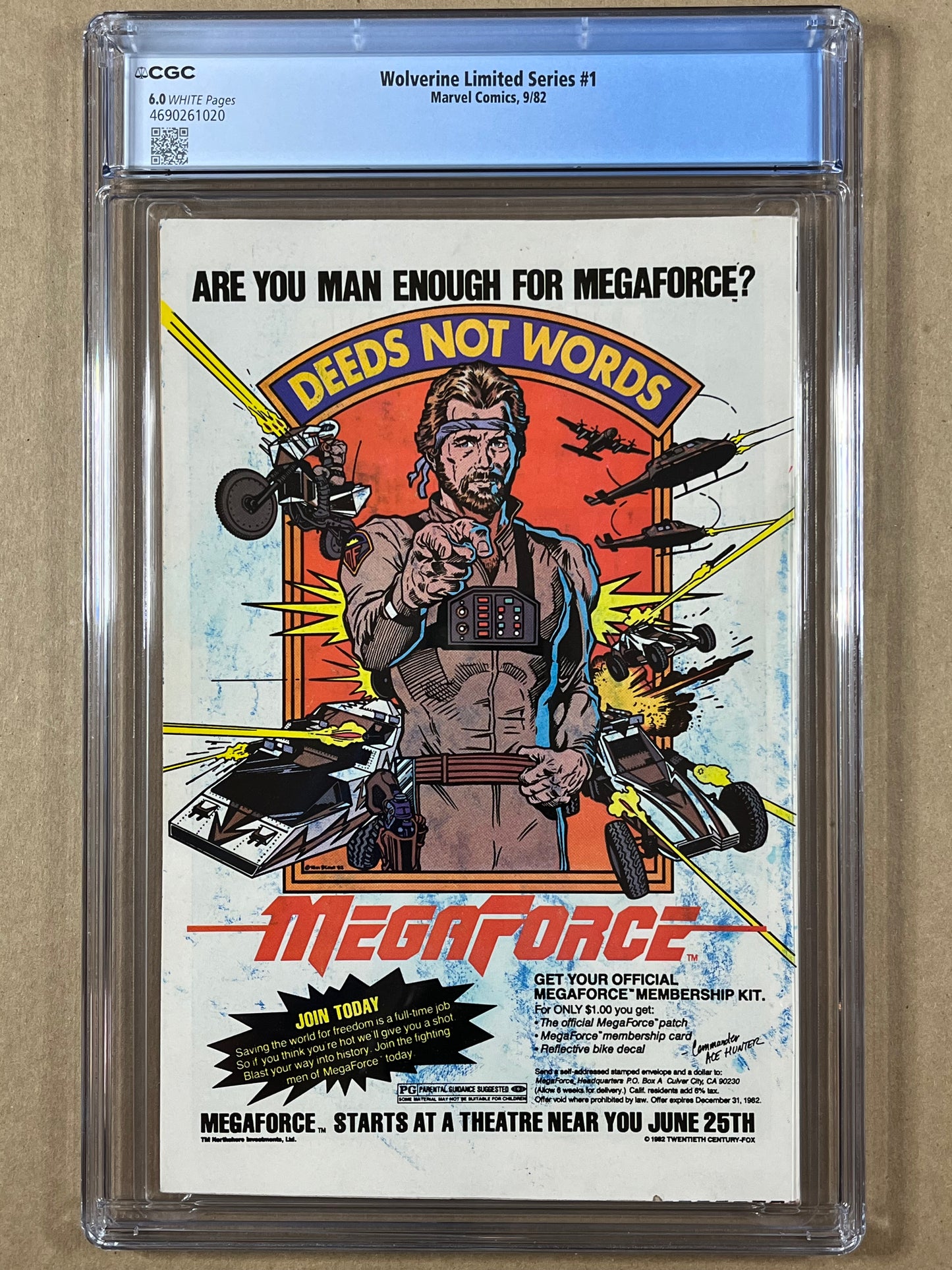 WOLVERINE LIMITED SERIES #1 - CGC 6.0 - 1ST SOLO WOLVERINE COMIC - 1982