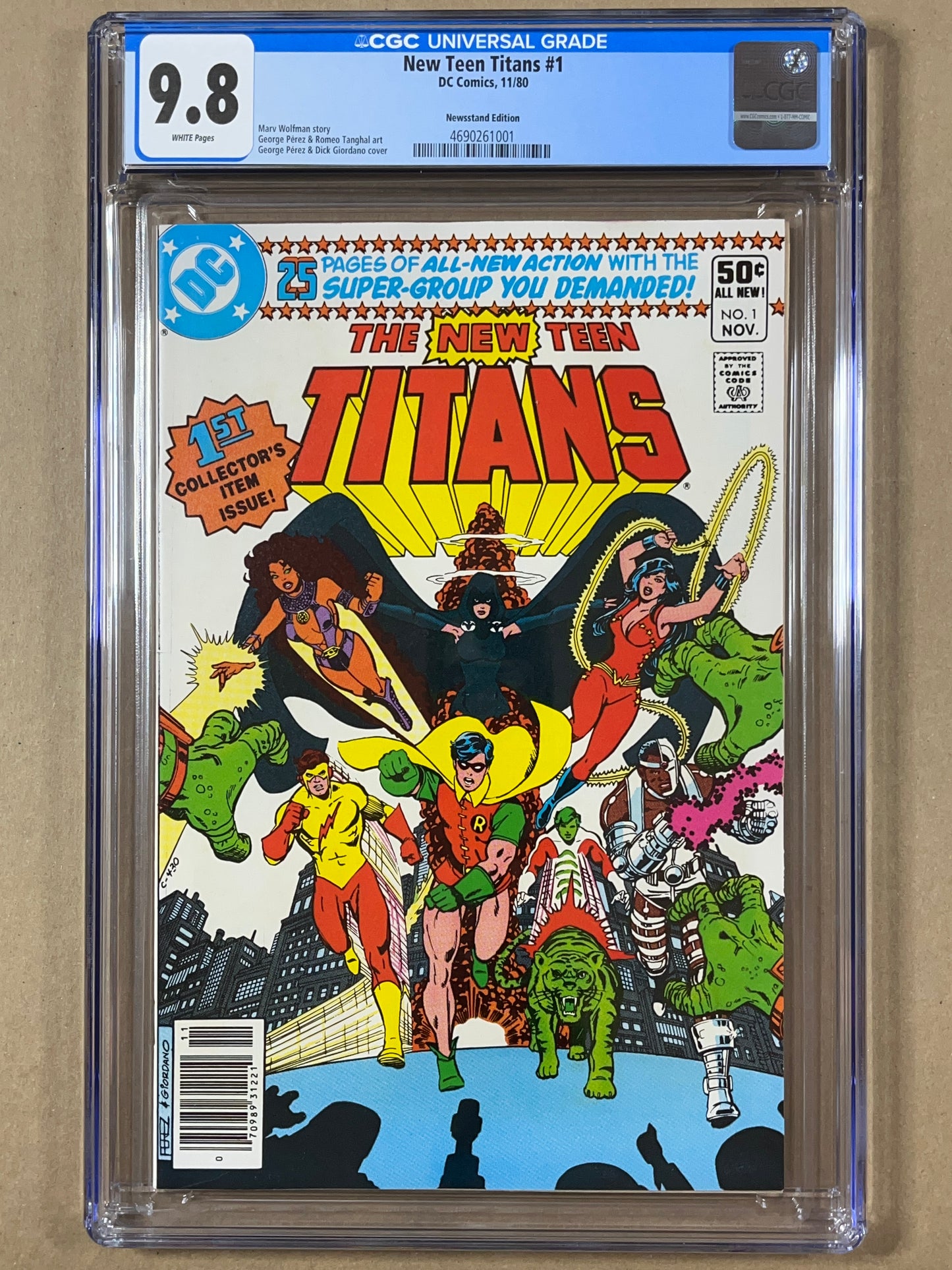NEW TEEN TITANS #1 CGC 9.8 - NEWSSTAND EDITION - 1980 - HIGH GRADE