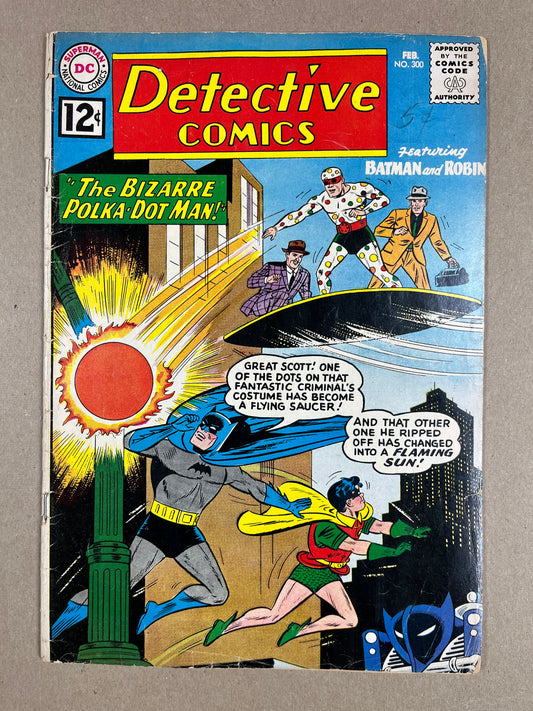 DETECTIVE COMICS #300 - 1962 - GD/VG - 1ST APPEARANCE OF POLKA DOT MAN - DC