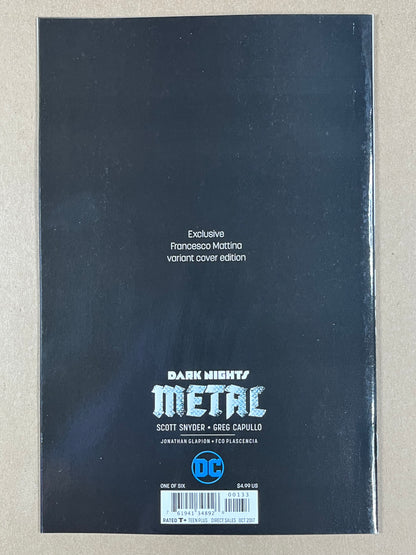 DARK NIGHTS: METAL #1 - 2017 - NM- - FRANCESCO MATTINA VIRGIN SKETCH VARIANT - DC