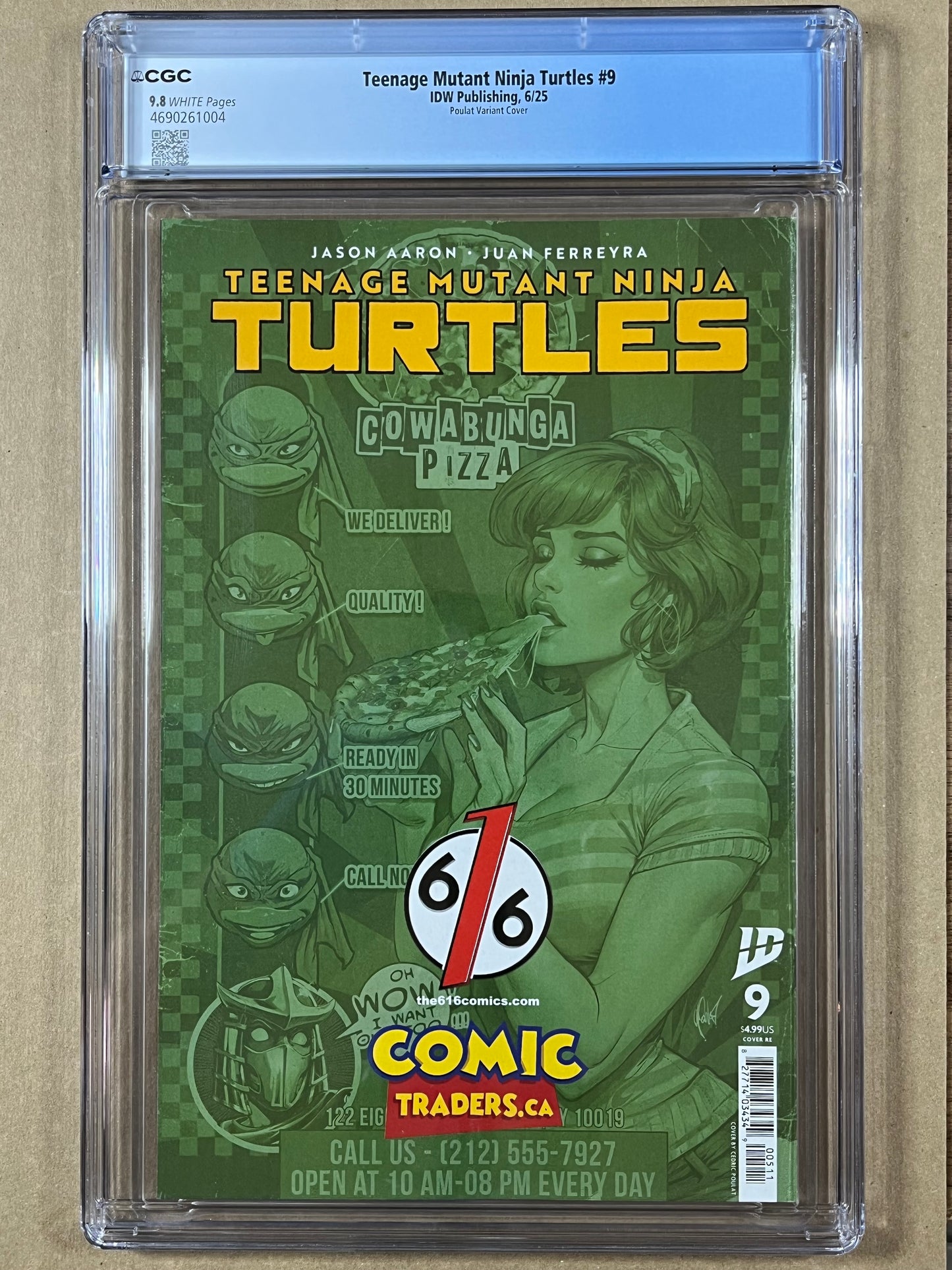 TEENAGE MUTANT NINJA TURTLES #9 CGC 9.8 - POULAT VARIANT - 2025 - HIGH GRADE