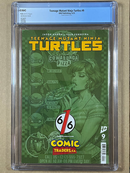 TEENAGE MUTANT NINJA TURTLES #9 CGC 9.8 - POULAT VARIANT - 2025 - HIGH GRADE