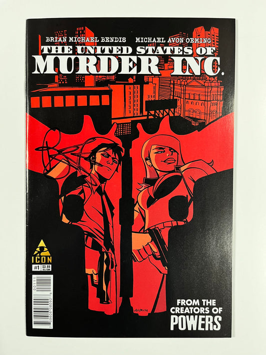 UNITED STATES OF MURDER INC. #1 - 2014 - VF - SIGNED BY BRIAN MICHAEL BENDIS - ICON COMICS