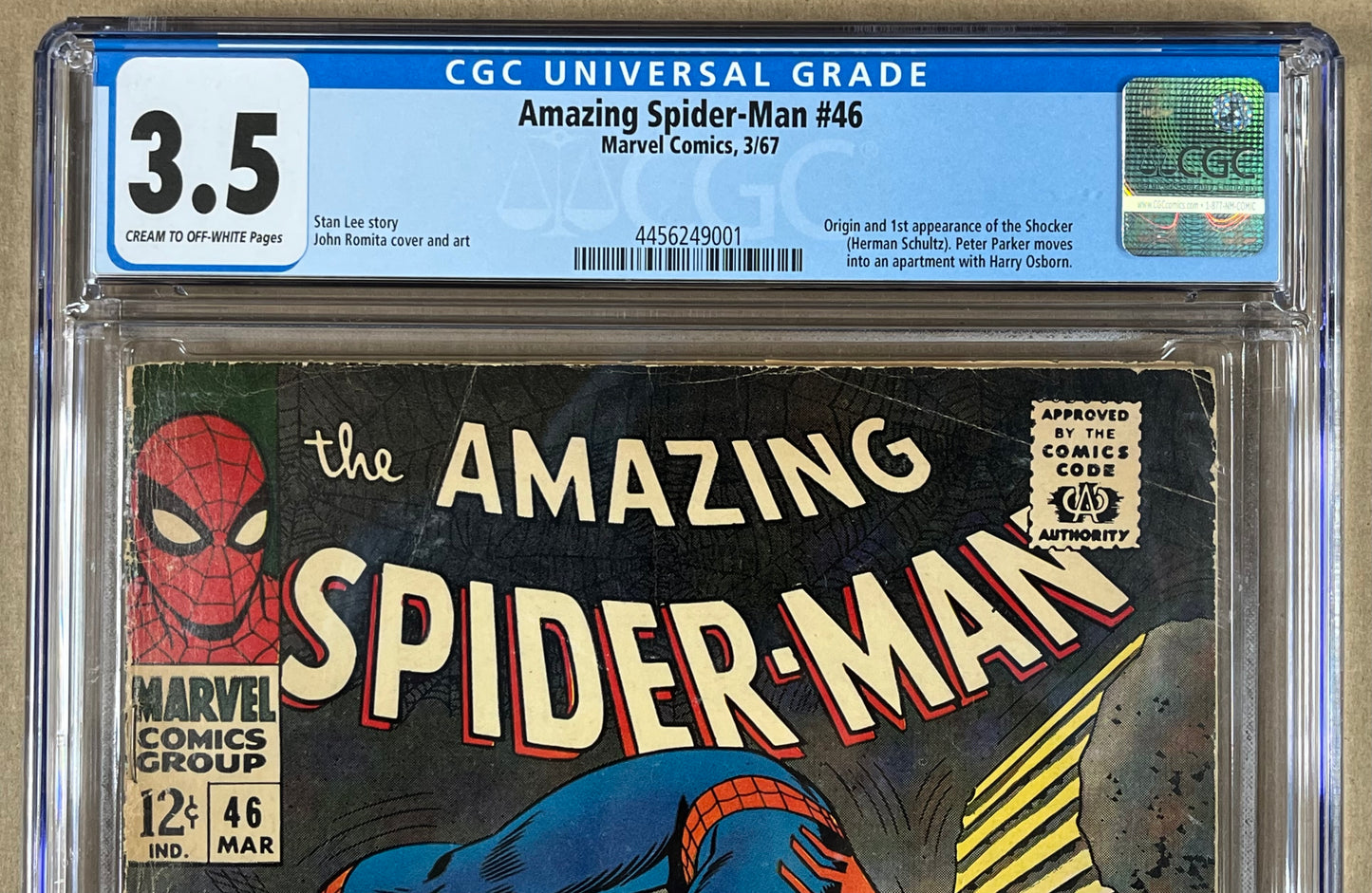 AMAZING SPIDER-MAN #46 CGC 3.5 - 1967 - 1ST APPEARANCE OF THE SHOCKER