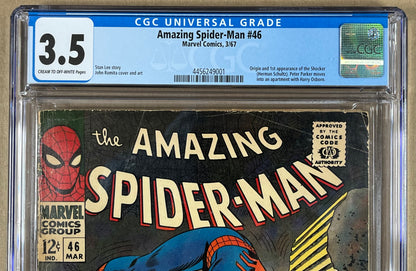 AMAZING SPIDER-MAN #46 CGC 3.5 - 1967 - 1ST APPEARANCE OF THE SHOCKER