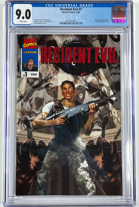 RESIDENT EVIL #1 CGC 9.0 - 1996 - PROMO COMIC BASED ON VIDEO GAME - ELECTRONICS BOUTIQUE COUPON - MARVEL COMICS - HTF