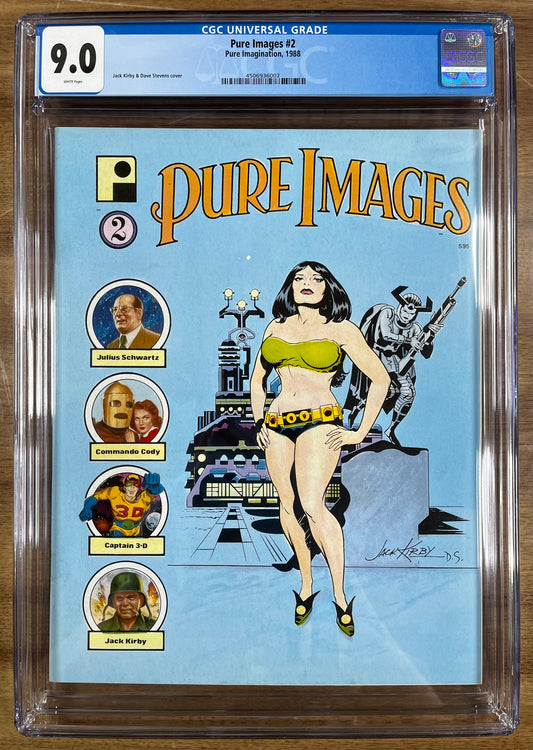 PURE IMAGES #2 CGC 9.0 - 1988 - RARE JACK KIRBY & DAVE STEVENS COVER - HIGHEST GRADED - TOP POP