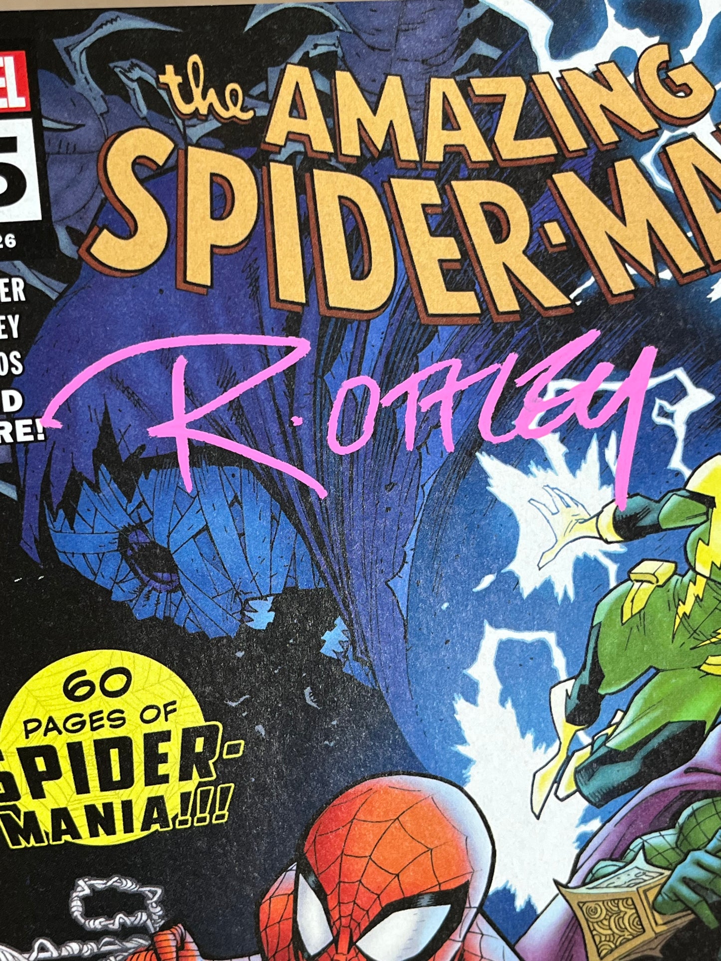 AMAZING SPIDER-MAN #25 - 2019 - NM- - SIGNED BY RYAN OTTLEY