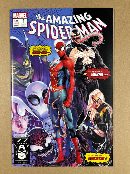 AMAZING SPIDER-MAN #1 - 2018 - NM- - JAMAL CAMPBELL VARIANT LTD 1000 - MARVEL
