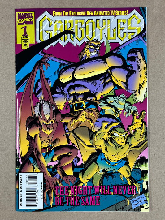 GARGOYLES #1 - 1995 - NM- - EMBOSSED COVER - MARVEL COMICS
