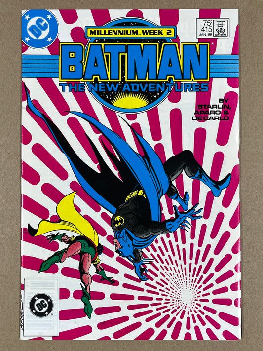 BATMAN #415 - 1988 - VF- - 3RD PRINT w/ DC BULLET STICKER - DC COMICS - STARLIN