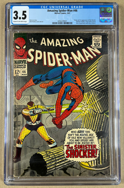 AMAZING SPIDER-MAN #46 CGC 3.5 - 1967 - 1ST APPEARANCE OF THE SHOCKER