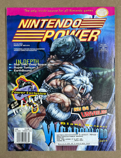 NINTENDO POWER #73 - JUNE 1995 - FN/VF - COMPLETE w/ INSERTS, POLL, & POSTER