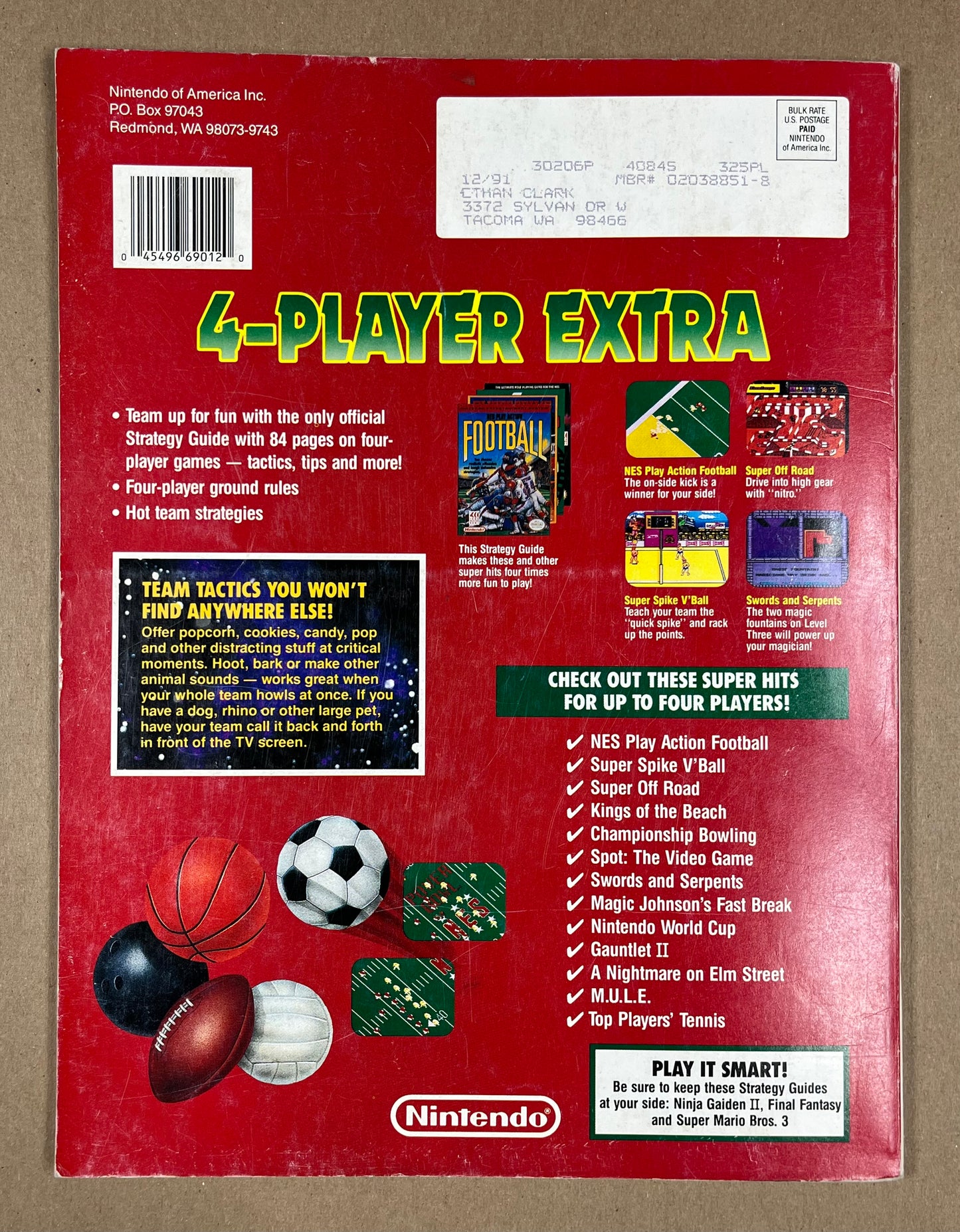 NINTENDO POWER #19 - DEC. 1990 - FN- - STRATEGY GUIDE - COMPLETE w/ INSERT