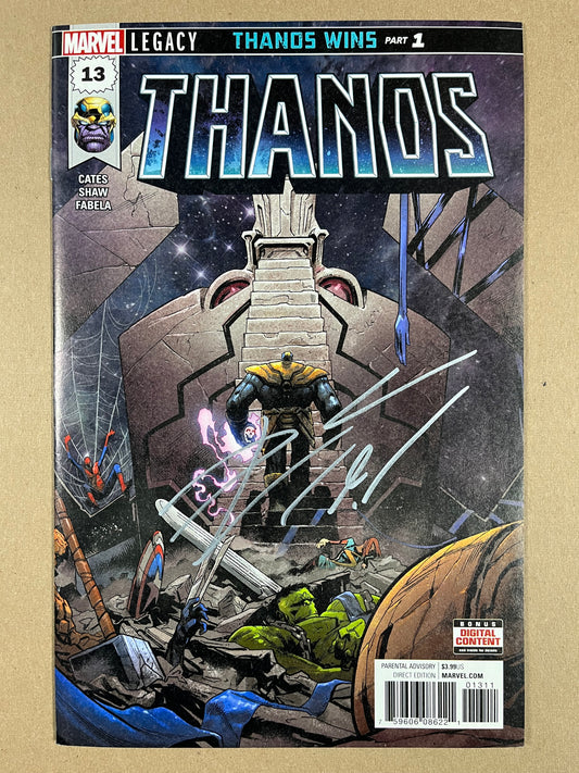 THANOS #13 - 2018 - NM - 1ST APPEARANCE OF COSMIC GHOST RIDER - SIGNED BY DONNY CATES - MARVEL COMICS