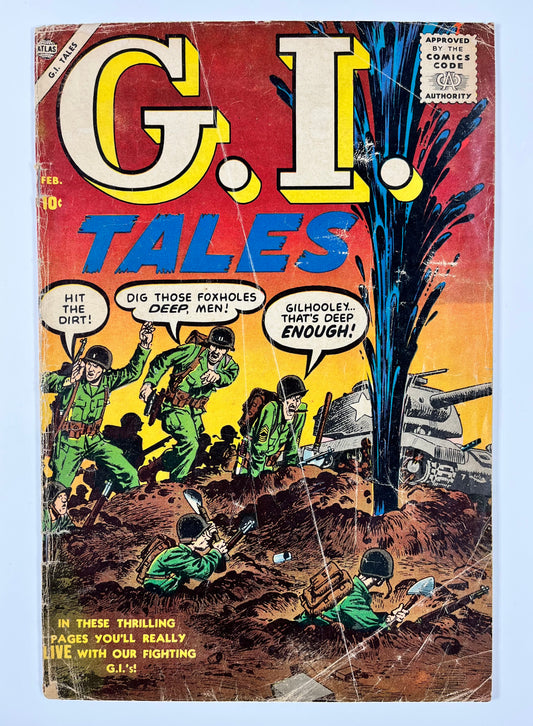 G.I. TALES #4 - 1957 - GD- - WAR COMICS - SILVER AGE - ATLAS - MARVEL COMICS