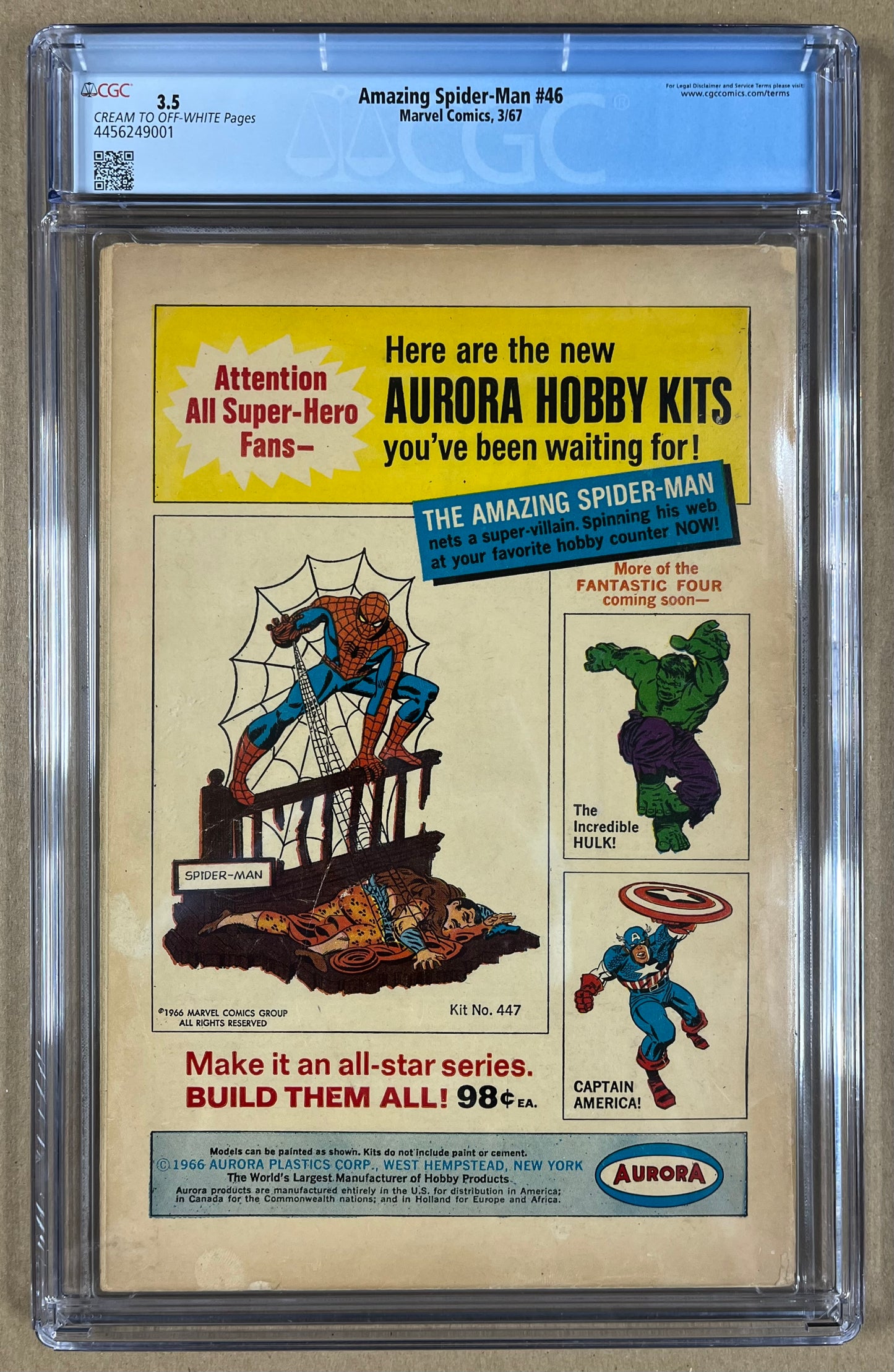 AMAZING SPIDER-MAN #46 CGC 3.5 - 1967 - 1ST APPEARANCE OF THE SHOCKER