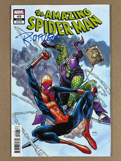 AMAZING SPIDER-MAN #49 - 2020 - NM- - RAMOS VARIANT - SIGNED BY RYAN OTTLEY