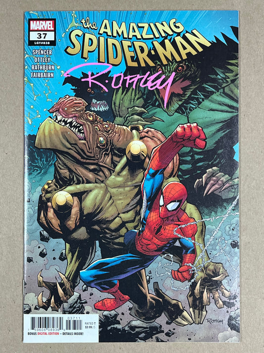AMAZING SPIDER-MAN #37 - 2020 - NM - SIGNED BY RYAN OTTLEY