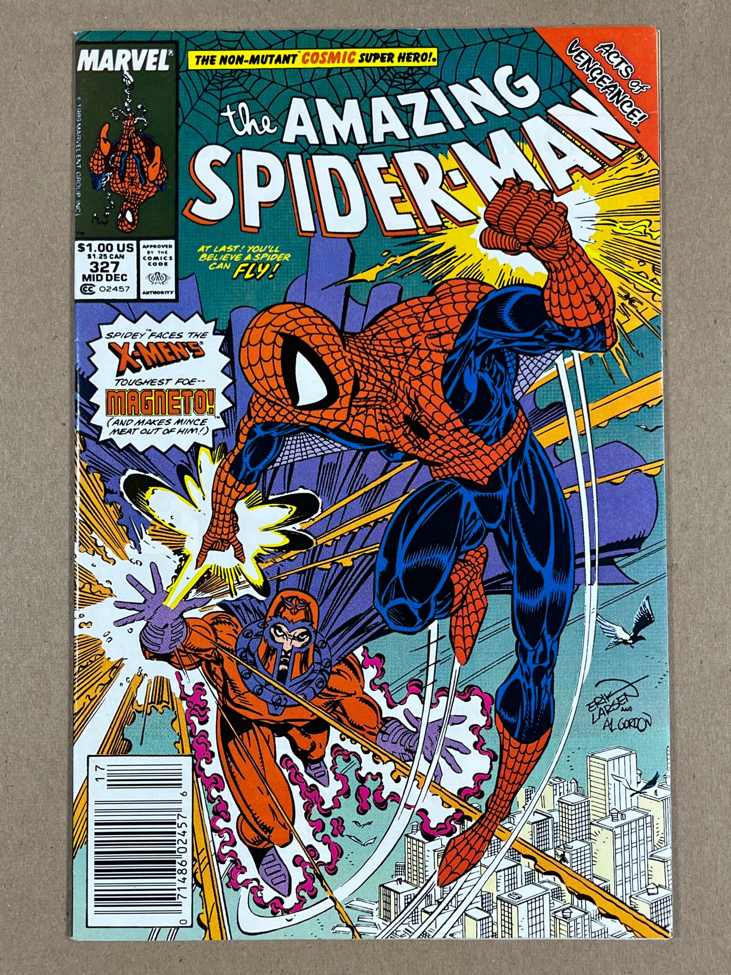 AMAZING SPIDER-MAN #327 - 1989 - VF - MARK JEWELERS INSERT - MARVEL
