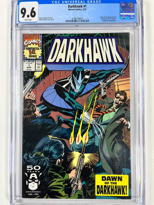 DARKHAWK #1 CGC 9.6 - 1991 - 1ST APPEARANCE OF DARKHAWK - MARVEL COMICS
