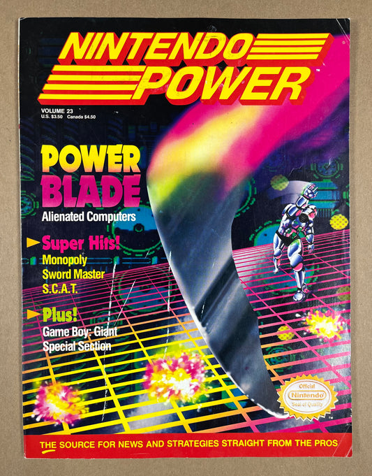 NINTENDO POWER #23 - APR. 1991 - VG+ - COMPLETE w/ INSERTS, POLL, & POSTER