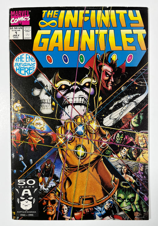 INFINITY GAUNTLET #1 - 1991 - FN+ - GEORGE PEREZ - JIM STARLIN - THANOS