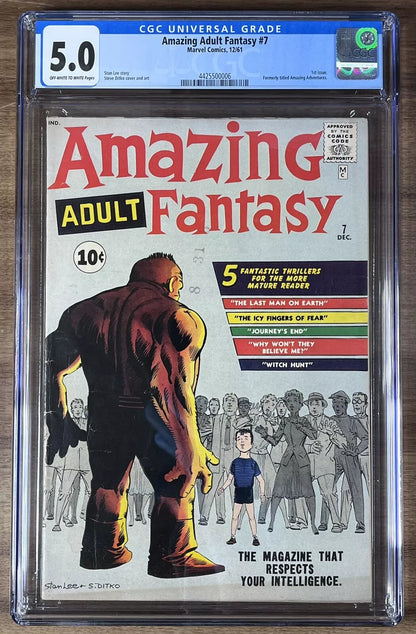 AMAZING ADULT FANTASY #7 CGC 5.0 - 1961 - 1ST ISSUE - SILVER AGE - MARVEL COMICS