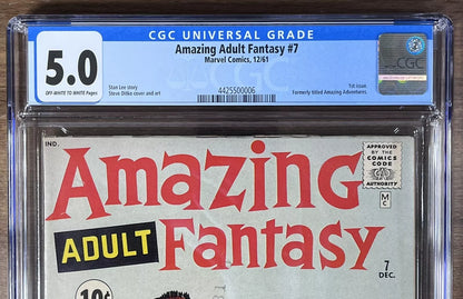 AMAZING ADULT FANTASY #7 CGC 5.0 - 1961 - 1ST ISSUE - SILVER AGE - MARVEL COMICS